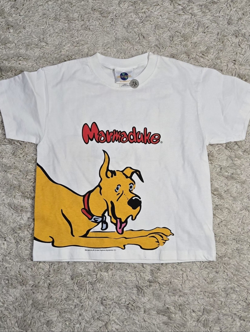 VTG 90s Universal Marmaduke AOP Tee Cropped L